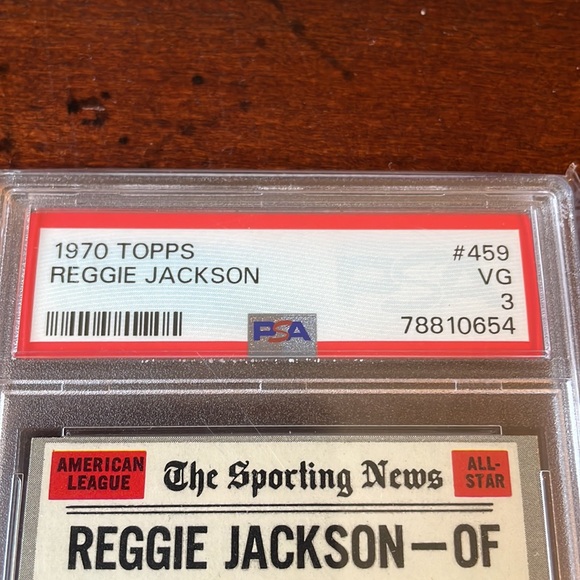 1970 Topps #459 reggie jackson graded VG 3 PSA - Picture 2 of 5